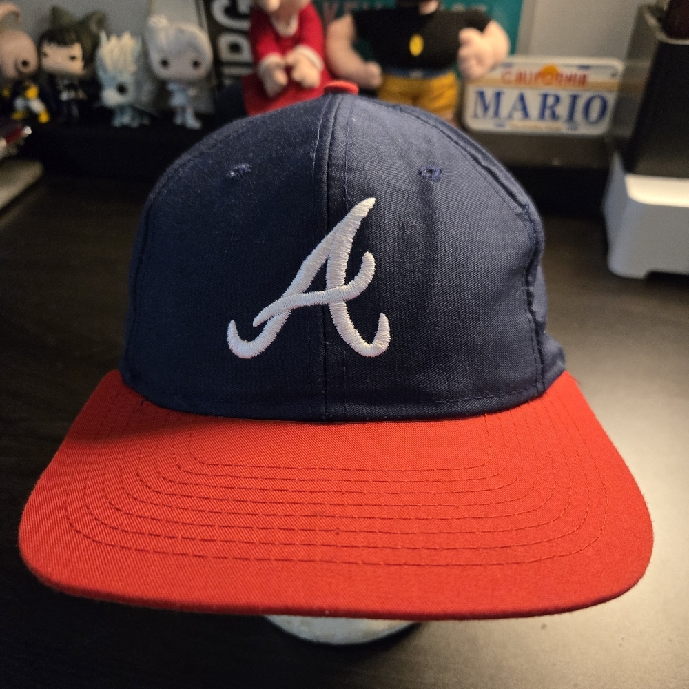 Vintage 90s Atlanta Braves Designer Award Headwear Adjustable Snapback Hat